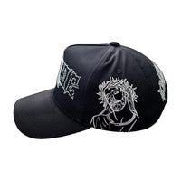 Lateral izquierdo de la gorra Rude Awakenings con rostro de Jesús bordado